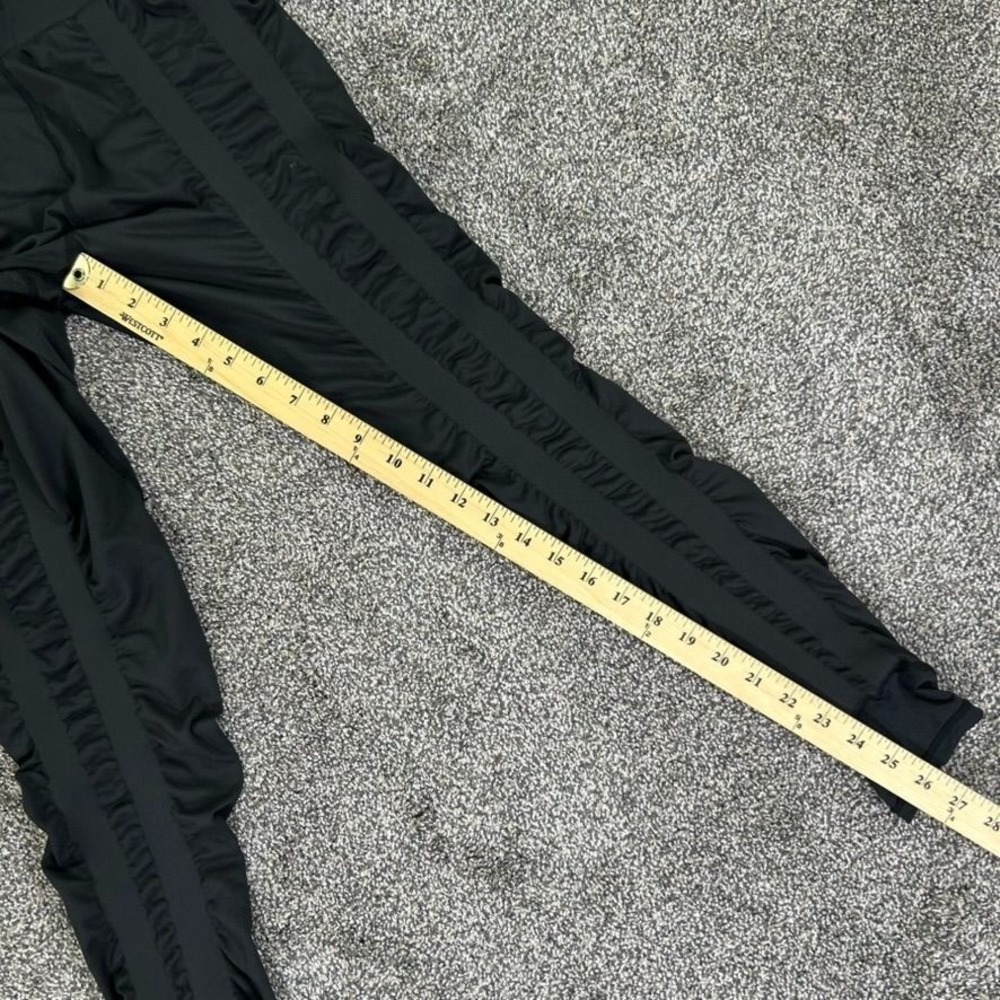 High-Rise Black Ruched Side Track Joggers - Picture 9 of 11